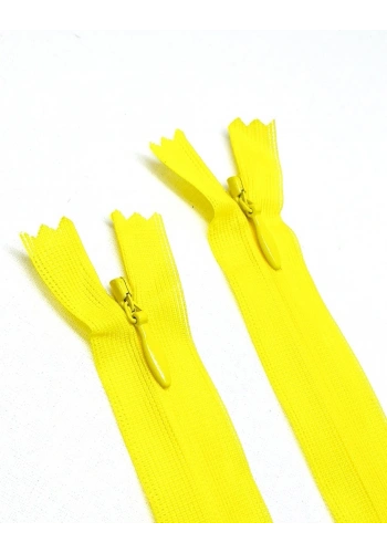 5 Adet 20cm Sarı Gizli Fermuar