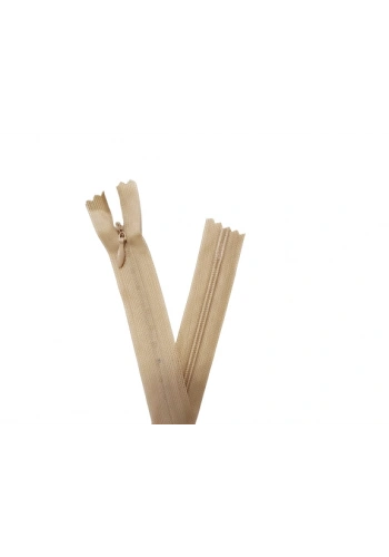 5 Adet 60cm Bej Gizli Fermuar