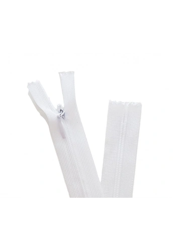 5 Adet 60cm Beyaz Gizli Fermuar