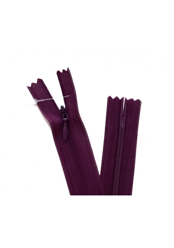 5 Adet 60cm Patlıcan Moru Gizli Fermuar