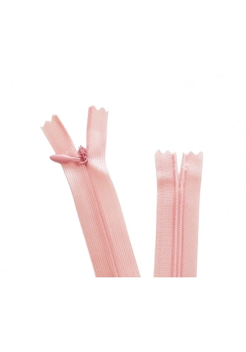 5 Adet 60cm Pembe Gizli Fermuar