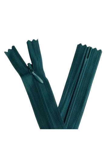 5 Adet 60cm Petrol Yeşili Gizli Fermuar