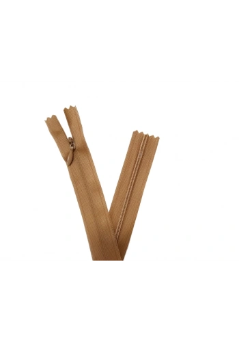 5 Adet 60cm Sütlü Kahve Gizli Fermuar