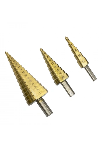 5304 Kademeli Matkap Saç Delme Panç Seti 3 Parça