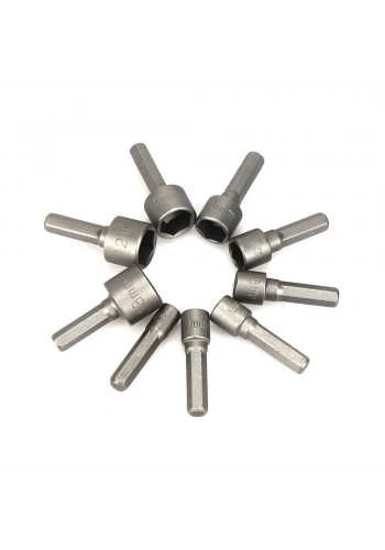 5537 Bits Saplı Lokmalı Somun Adaptör Seti 9 Parça