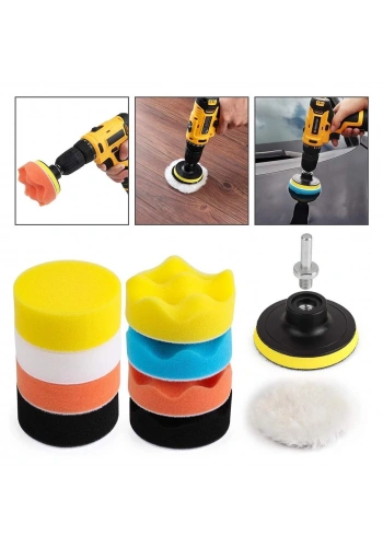 6076 Pasta Cila Polisaj Parlatma Sünger Seti 100 mm 11 Parça