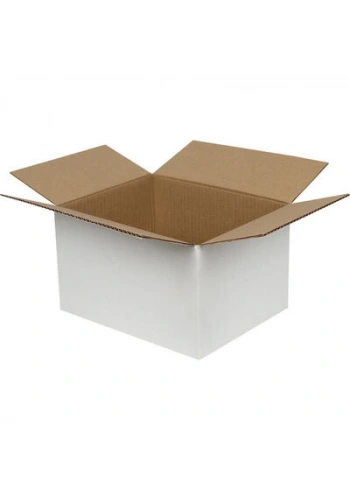 60x40x12cm Çift Oluklu Koli - Beyaz