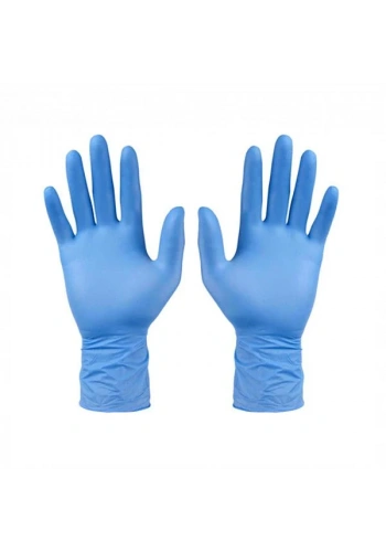 Muayene Eldiveni Mavi Nitril M Beden