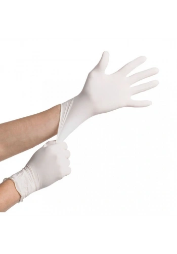 Lateks Pudralı Beyaz Eldiven M Beden