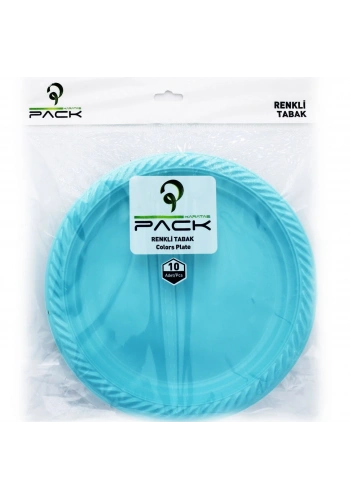 Plastik Renkli Tabak 10 lu.