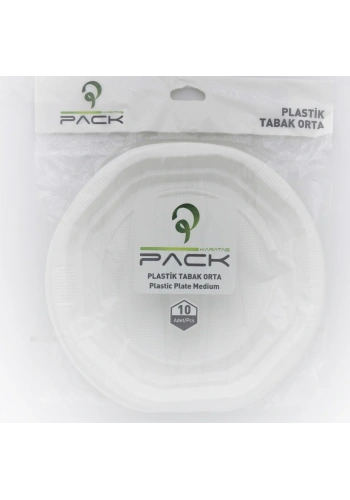 Plastik Orta Boy Tabak 10lu