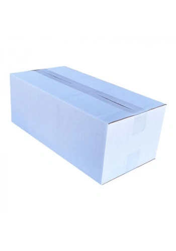 40x20x15cm Tek Oluklu Koli - Beyaz