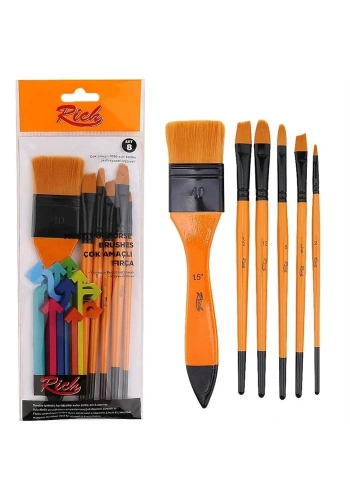 Rich 8000 Serisi Zemin Fırçası Karma 6lı