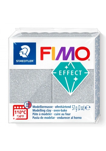 Staedtler Fimo Effect Polimer Kil 812 Glitter Silver (Simli Gümüş)