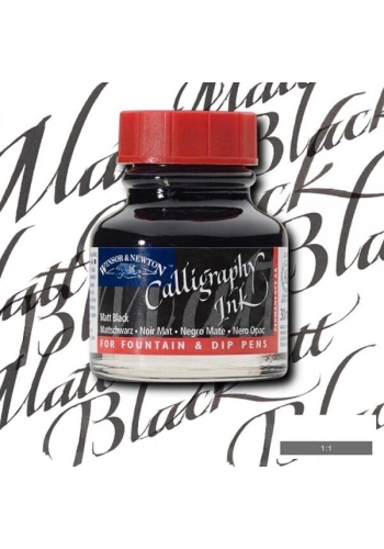 Winsor & Newton Kaligrafi Mürekkebi 30 ml. MATT BLACK