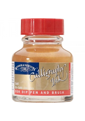 Winsor & Newton Kaligrafi Mürekkebi 30 ml. METALLIC GOLD