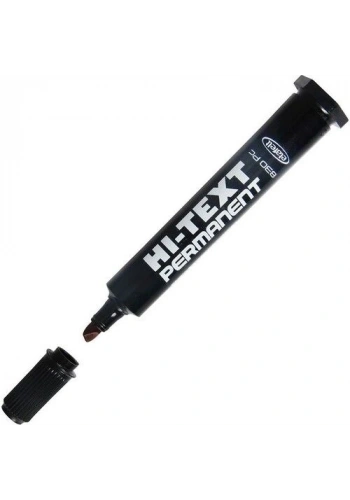 Hi-Text 830PC Kesik Uçlu Permanent Kalem 6.0 mm. Siyah