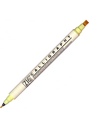 Zig Calligraphy Çift Uçlu Kaligrafi Kalemi 2 mm. + 5 mm. 502 Butter