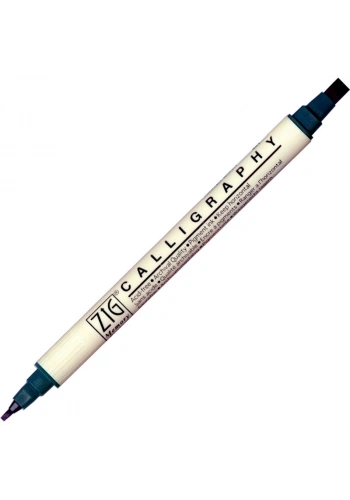 Zig Calligraphy Çift Uçlu Kaligrafi Kalemi 2 mm. + 5 mm. 401 Hunter Green