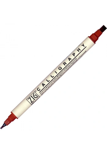 Zig Calligraphy Çift Uçlu Kaligrafi Kalemi 2 mm. + 5 mm. 601 Coffee