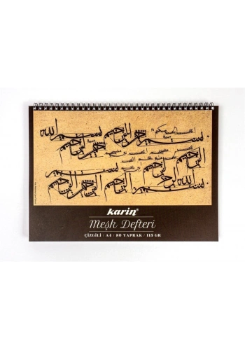 Karin Çizgili Meşk Defteri 115 gr. A4 80 yaprak