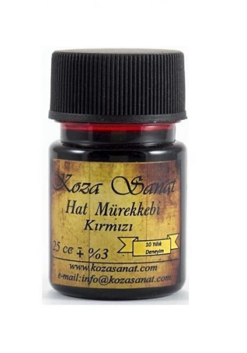 Koza Hat Mürekkebi 25 cc. KIRMIZI