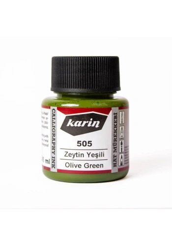 Karin Hat Mürekkebi 45 ml. 505 Koyu Zeytin