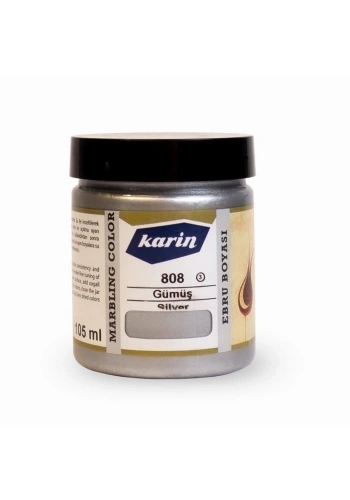 Karin Ebru Boyası 105 ml. 808 Gümüş