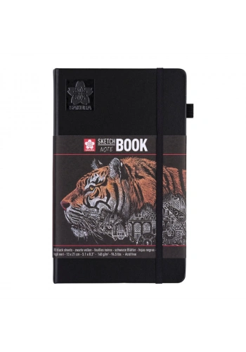Sakura Sketchbook Sert Kapak Eskiz Çizim Defteri Siyah Kağıt 140 gr. 13x21 cm. 80 yaprak