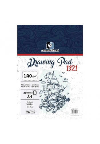 Alex Schoeller Drawing Pad Spiralli Eskiz Çizim Defteri 120 gr. A4 30 yp.