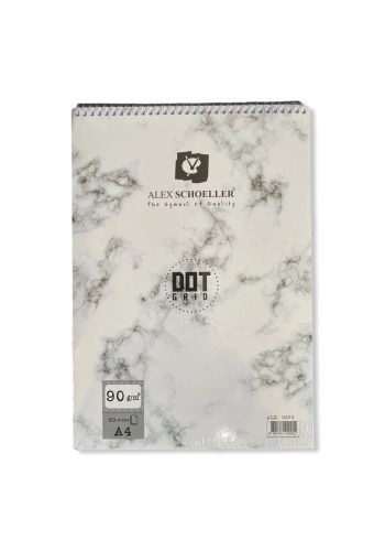 Alex Schoeller Dot Grid Noktalı Eskiz Çizim Defteri 90 gr. A4 60 yp.