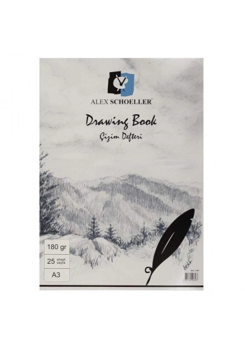 Alex Schoeller Drawing Book Eskiz Çizim Defteri 180 gr. A3 25 yp.
