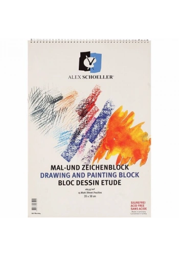 Alex Schoeller Dokulu Resim ve Eskiz Çizim Defteri 165 gr. 35x50 cm. 15 Sayfa