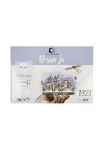 Alex Schoeller Design Ja İnce Dokulu Resim ve Eskiz Çizim Defteri 180 gr. 35x50 cm. 15 Sayfa