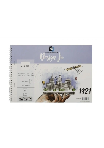 Alex Schoeller Design Ja İnce Dokulu Resim ve Eskiz Çizim Defteri 180 gr. 25x35 cm. 15 Sayfa