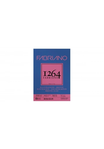 Fabriano 1264 Bristol Çok Amaçlı Bristol Marker Çizim Defteri Blok 200 gr. A3 50 yaprak