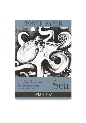 Fabriano Toned Paper Sea Eskiz Çizim Defteri Deniz Rengi 120 gr. A4 50 yaprak
