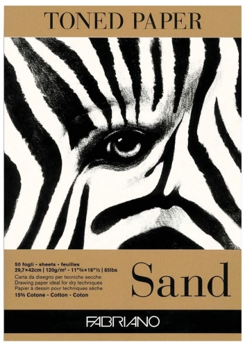 Fabriano Toned Paper Sand Eskiz Çizim Defteri Kum Rengi 120 gr. A3 50 yaprak