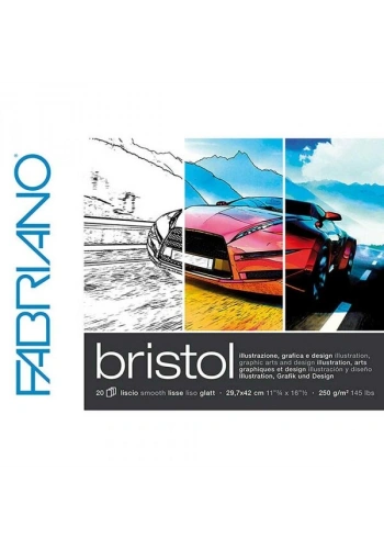 Fabriano Bristol Marker Pad Çizim Defteri Blok 250 gr. A3 20 yaprak