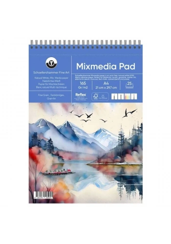 Schoellershammer Mix Media Pad Çok Amaçlı Eskiz Çizim Defteri 165 gr. A4 25 yaprak