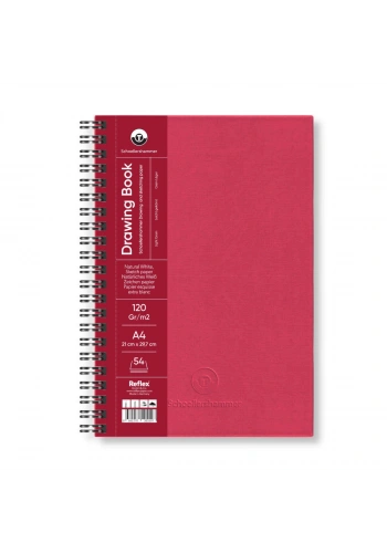 Schoellershammer Drawing Pad Sert Kapak Eskiz Çizim Defteri 120 gr. A4 54 yaprak BORDO