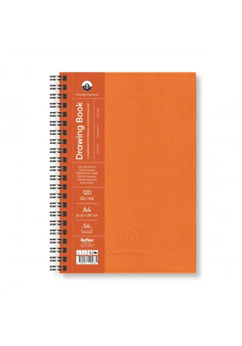 Schoellershammer Drawing Pad Sert Kapak Eskiz Çizim Defteri 120 gr. A4 54 yaprak TURUNCU