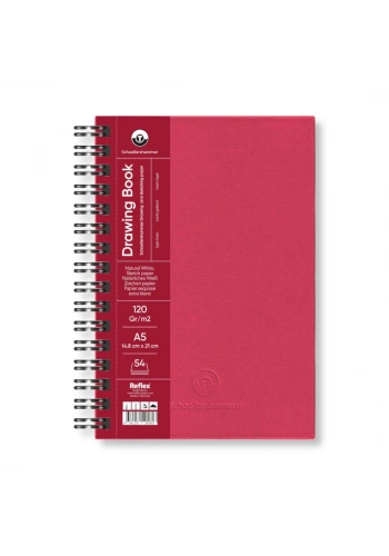 Schoellershammer Drawing Pad Sert Kapak Eskiz Çizim Defteri 120 gr. A5 54 yaprak BORDO