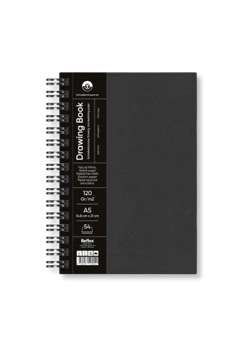Schoellershammer Drawing Pad Sert Kapak Eskiz Çizim Defteri 120 gr. A5 54 yaprak SİYAH