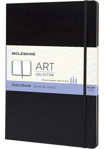 Moleskine Art Sketchbook Sert Kapak Eskiz Çizim Defteri 29x42 cm. 165 gr. 80 Sayfa Siyah