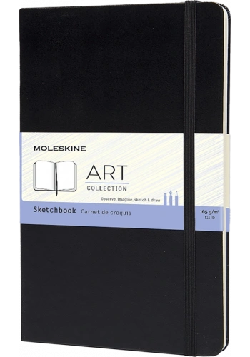 Moleskine Art Sketchbook Sert Kapak Eskiz Çizim Defteri 13x21 cm. 165 gr. 80 Sayfa Siyah