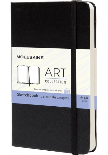 Moleskine Art Sketchbook Sert Kapak Eskiz Çizim Defteri 11.5x18 cm. 165 gr. 80 Sayfa Siyah