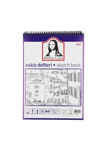 Südor Mona Lisa Telli Eskiz Çizim Defteri (Sketch Book) A4 120 gr. 50 yp.