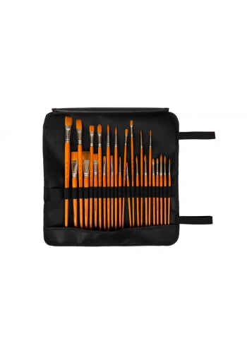 Rulo Fırça Cüzdanı / Çantası 35x35 cm. SİYAH (Uzun Fırçalık)