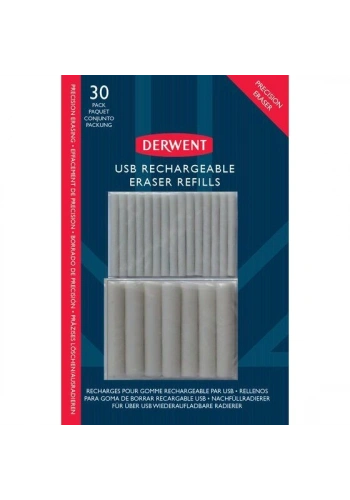 Derwent USB Şarjlı Elektrikli Silgi Yedeği 30lu Paket